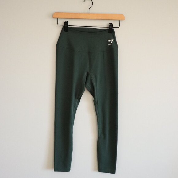 Gymshark Women's XS Green Training Stretch Activewear Skinny Leggings - Picture 1 of 10